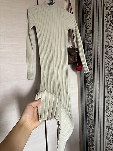 583 proba: Повседневное платье, Осень-весна, Длинная модель, Трикотаж, XS, S — 4