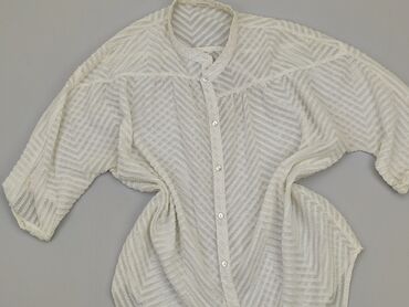 białe bluzki krótki rękaw eleganckie: Bluzka Damska, Promod, L, stan - Dobry