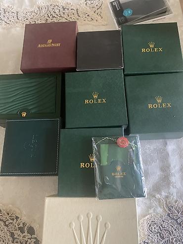 Наручные часы: Brend saat qutuları və aksesuar dəsti - Rolex markasına aid çoxsaylı — 1