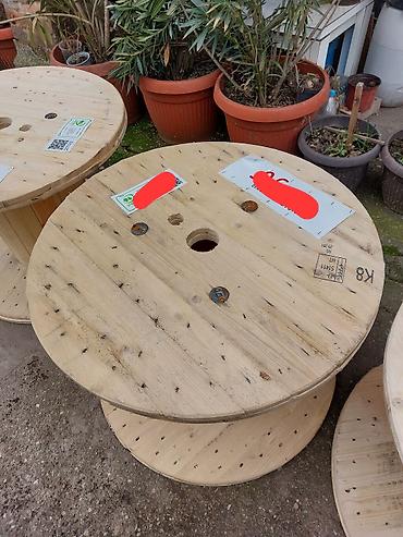 za spavanje: Drveni koturovi/kalemovi za kablove – masivne, industrijskog tipa — 6