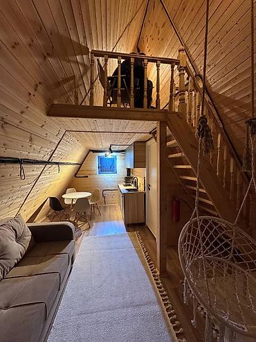 студия 1 комната: А-фрейм дом на 2-4 персон, круглосуточно Уютные, тёплые загородные — 3