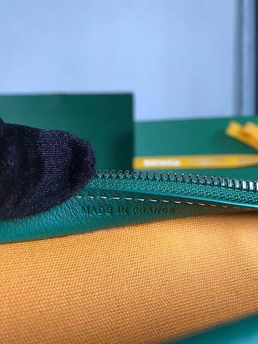 klatç: Goyard kəsimli sənəd/planşet çantası – yaşıl “Goyardine” monoqramlı — 6