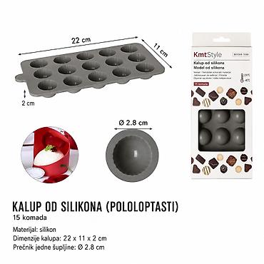 KMT Čokoladni silikonski kalup (polukružni) 2416096 Poluloptasti
