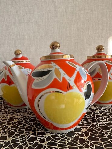 китайский фарфор: Чайники "Яблоко" Полонского завода
