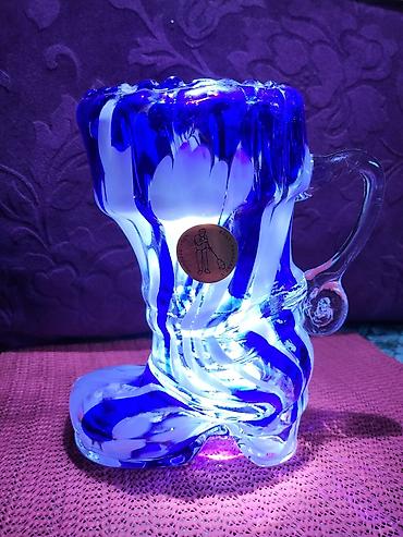 Ostali kućni dekor: Cizma,vaza nova murano,usnama duvano staklo iz 70,80ih. god — 3
