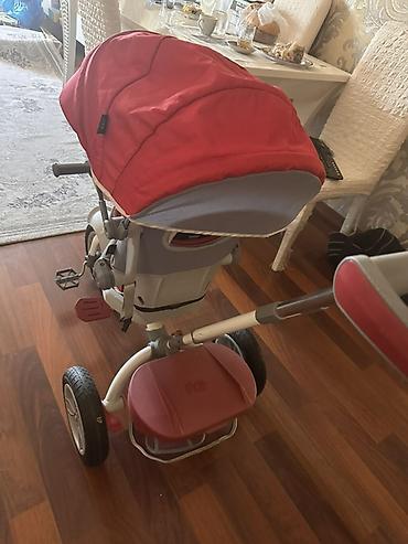 boyuk velosiped: Uşaq üçtəkərli velosiped-araba (tricycle) – qırmızı rəng — 4