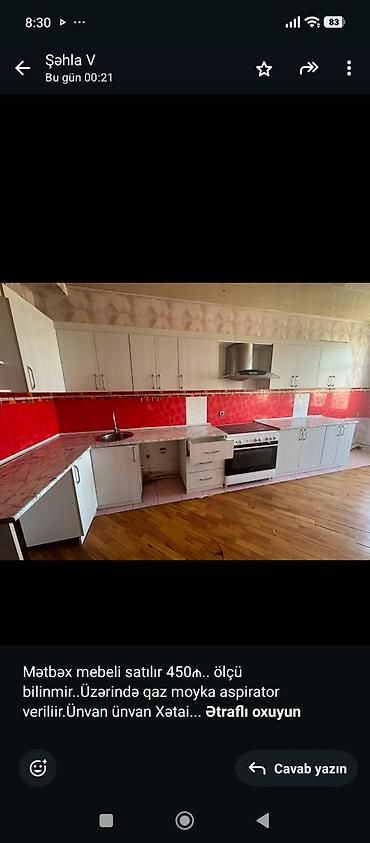 soba radiatoru: 077 613 12 74 Mətbəx mebeli dəsti - Rəng: açıq ağ şkaflar, mərmər — 1