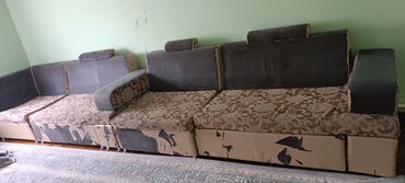 мебель диваны угловые: Угловой диван, цвет - Серый, Б/у