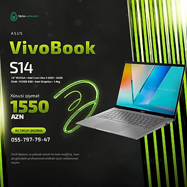 Ноутбуки и аксессуары: Новый ASUS Vivobook, 14 ", Intel Core i5, 512 ГБ, Бесплатная доставка — 1