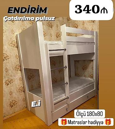 stil mebel: Oğlan və qız üçün, Yeni, Çarpayı, Matras ilə, Siyirməli — 5