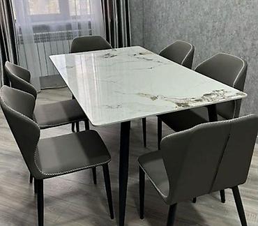study table: Обеденные наборы со столом из керамогранита - Столешница — 4