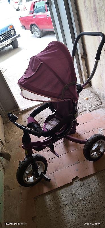 scooter uşaq ucun: Uşaq üçtəkərli velosipedi (arxadan idarəetmə tutacağı ilə) - Rəng — 1