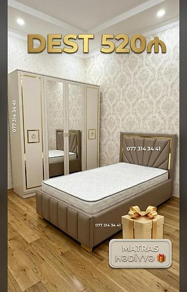 pol kraskasi: Yataq otağı dəsti – 520₼ Tərkibi: - Tək nəfərlik çarpayı (yumşaq — 1