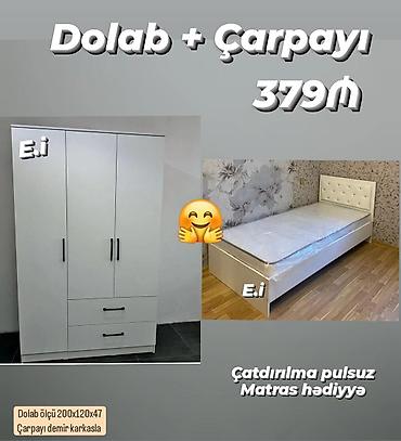 saloglu qonaq desti: Dolab çarpayı yeni dəst — 1