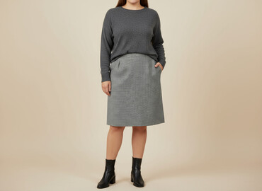 spódnice ołówkowe pepitka: New Look, Women`s skirt, size 2XL