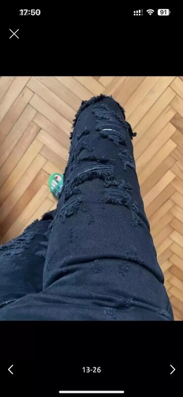 CD, DVD disklər və kassetlər: Zara, yırtıq detallı cins şalvar Dizlərdə və digər yerlərdə yırtıqlar — 16