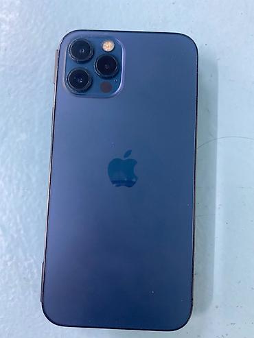IPhone 12 Pro, Б/у, 128 ГБ, Pacific Blue, Зарядное устройство, Защитное стекло, Чехол, 100 %