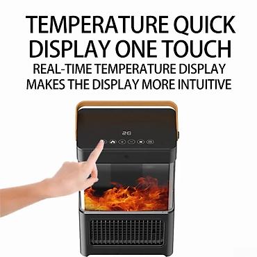 istilik radiatorlari: Elektrik kamin Simulyasiya edilmiş alov effekti: Məhsul real alov — 4