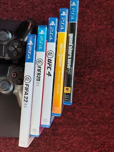 сони 4 диски: PlayStation 4 Slim с комплектом аксессуаров и игр Состав набора: - — 2