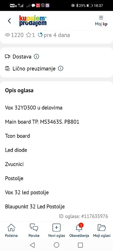 Aksesoari za TV i video: Vox 32YD300 – delovi i postolja + postolje za Blaupunkt 32" Dostupne — 9