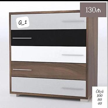 dehliz: Rəng kombinasiyalı komod – 4 çekmecəli. - Ölçü: 100 × 80 × 40 sm — 1