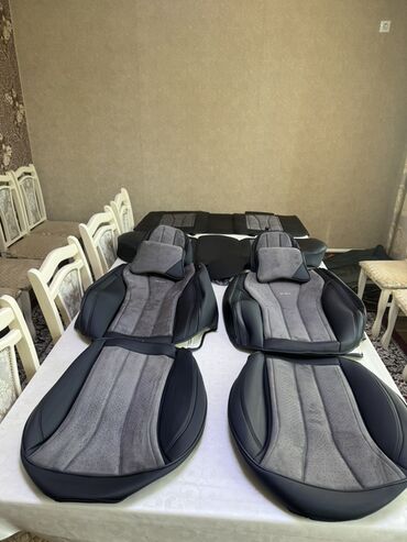 полироль авто: Чехлы Алькантара, С подушкой, цвет - Серебристый, Universal Seat cover, Новый, Самовывоз