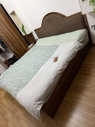 matras yeni: Iki nəfərlik taxta çarpayı dəsti - Material: ağac əsaslı korpus — 5