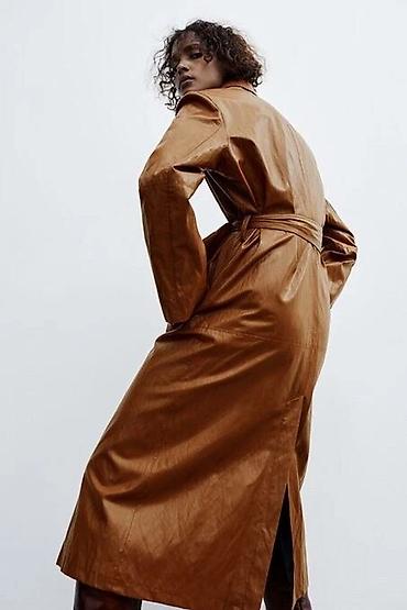 nike jakna type 1: ZARA ženski baloner – karamel smeđa - Model: dugi baloner sa — 4