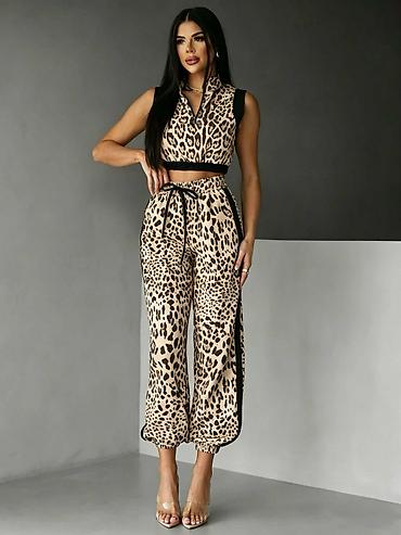 Kompleti: Dvoslojni ženski komplet sa leopard printom - Model: dvodelni set – — 8