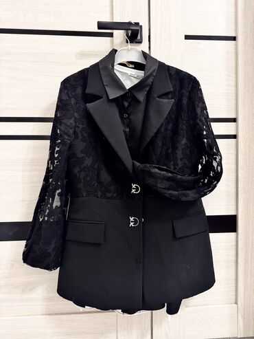 Другая женская одежда: Женский кружевной Блейзер, элегантный комбинированный пиджак — 2