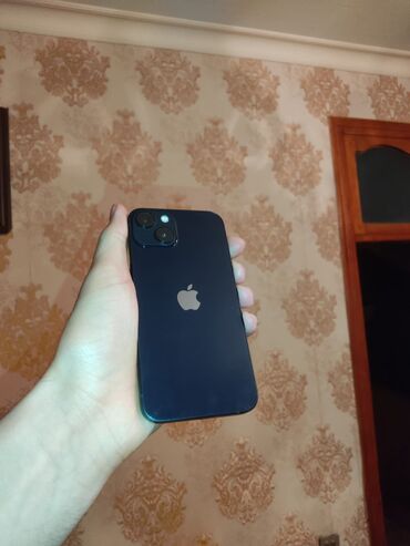 Apple iPhone: IPhone 13, 256 GB, Midnight, Simsiz şarj, Face ID, Sənədlərlə