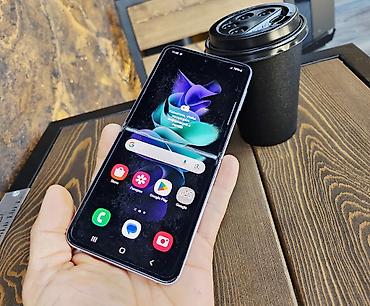 Мобильные телефоны и аксессуары: Samsung Galaxy Z Flip 3, Б/у, 256 ГБ, цвет - Фиолетовый, 1 SIM, 2 SIM — 5