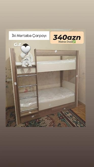 *2 Mərtəbə Çarpay ✔️ 340₼* ✔️Reng seçimi sərbəst ✔️Ölçü : 180 / 80 lalafo.az -da *2 Mərtəbə Çarpay ✔️ 340₼* ✔️Reng seçimi sərbəst ✔️Ölçü : 180 / 80
