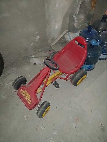 Velosipedlər: Uşaq pedallı kart – GToys 88 SPEEDCAR - Rəng: qırmızı/göyərti-sarı — 3
