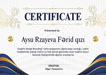zirve iş merkezi: Xidmət: Sertifikat dizaynı və hazırlanması 🎨 Sertifikat, Vizitka — 2