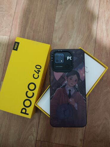 Poco: Poco C40, Новый, 64 ГБ, цвет - Черный, 1 SIM, 2 SIM