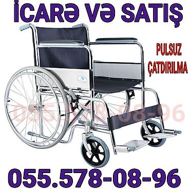 icare evler: Təkərli əlil arabası – icarə və satış - Möhkəm xromlaşdırılmış metal — 1