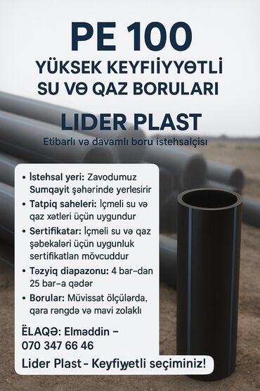 qalınlıq ölçən: Plastik, Boru, Yeni, Sənayə, Su üçün, Ödənişli çatdırılma, Ödənişli quraşdırma