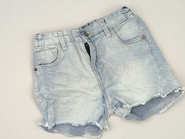 spodenki rozkloszowane jeans: Krótkie spodenki, 8 lat, 128, stan - Dobry