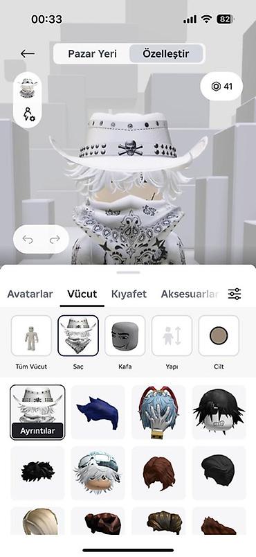 Kişi geyimləri: Məhsul: Roblox avatar dəsti – ağ/boz temalı “street-fashion” kombini — 8