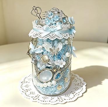 бу стул: Декоративная банка-органайзер для украшений в стиле handmade — 4