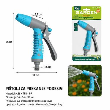 KMT Podesivi pištolj za prskanje 2904587 Višenamenski pištolj za