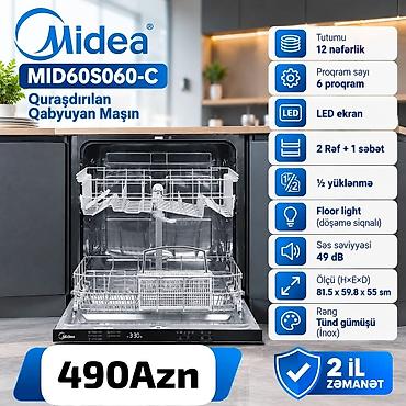 настольная посудомоечная машина в баку: Посудомойка Midea, Полногабаритная (60 см), Отдельностоящая, Новый — 2
