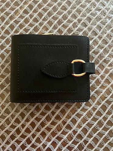 Portmone, pulqabıları: Qara rəngli kompak tərzli pul kisəsi - Material: hamar teksturalı — 1
