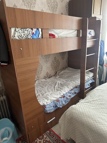 детские кровати в баку: Б/у, Для девочки и мальчика, С матрасом, С выдвижными ящиками, Турция