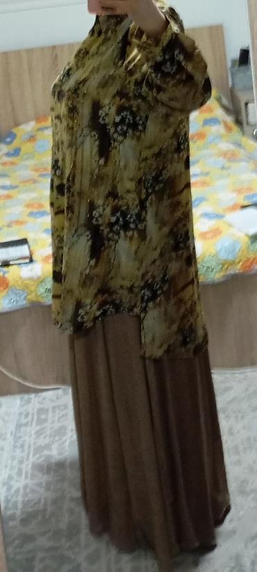 Другая женская одежда: Женский комплект рубашка длинная почти до колен+длинная юбка спереди — 2