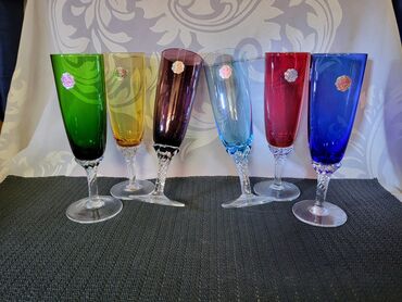 lidl štapovi za pecanje: Case murano,duvano staklo za vino rucni rad 60te.godine.Italija. Case