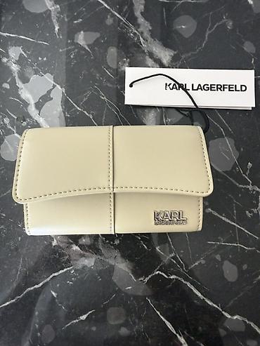 asma: Karl Lagerfeld qadın pulqabısı - Rəng: açıq bej/ivori - Material — 1