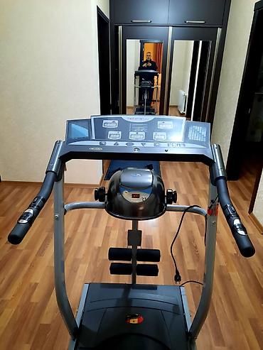 qaçış daroşkası: "Treadmill" qaçış trenajoru. Aparat yaxşı vəziyyətdədir. Konsol — 3