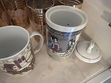 çaydan: Çay dəsti, rəng - Qızılı, Keramika — 2